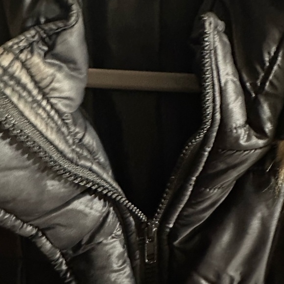 SHEIN Curve Black Puffer Jacket with Faux Fur Hood - Picture 6 of 8